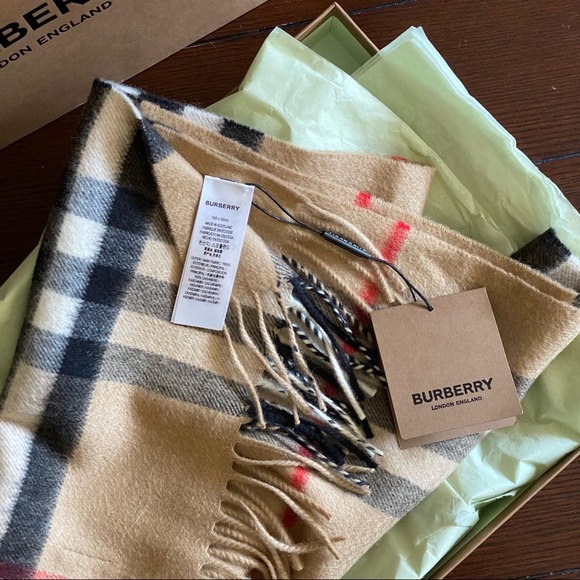 Burberry Accessories - Brand new classic check Burberry scarf in box and bag